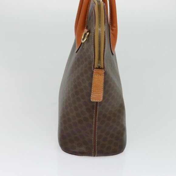 CELINE Macadam Canvas Hand Bag PVC Leather Brown Gold Auth - Picture 5 of 15